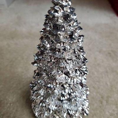 Silver Toned Christmas Tree (7