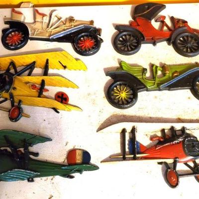 Metal Vintage Cars and Airplanes