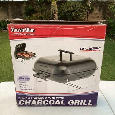 MMF043 Marsh Allan 14 Inch Portable Tabletop Charcoal Grill New