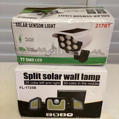 MMF161 Two Solar Security Sensor Lights New