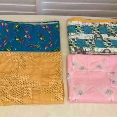 MMF032 Four Handmade Baby Blankets New