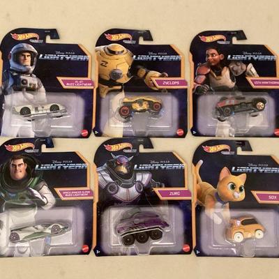 MMF125 Six Disney Pixar Lightyear Hot Wheels Cars New