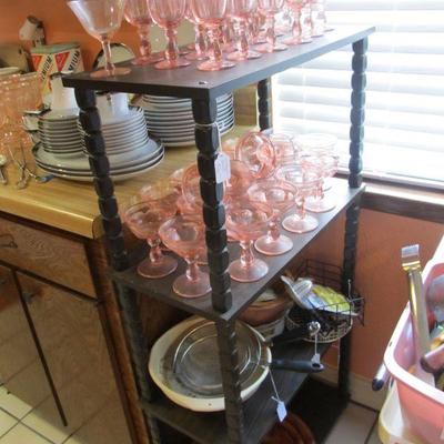 Lovely pink FOSTORIA glassware