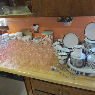 Lovely pink FOSTORIA glassware