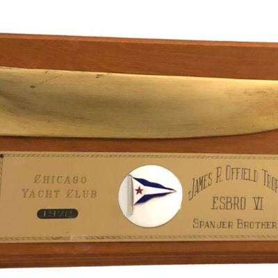 Chicago Yacht Club 1972 Trophy Wall Plaque