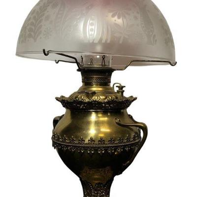 Victorian Electrified Kerosene Lamp