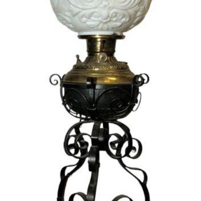 Victorian Angel Cherub Lamp BRADLEY & HUBBARD? Electric Converted Lamp