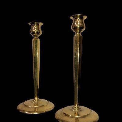 Pair Brass Candle Stick Holders