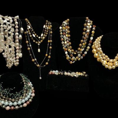 Large Collection Multicolor Freshwater Pearl Jewelry