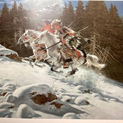 "In the Land of the Winter Hawk" FRANK MCCARTHY signed numbered Lithograph
