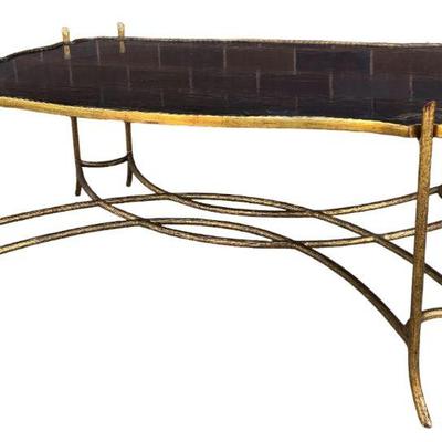 DENNIS & LEEN Chinoiserie Bronzed Iron Coffee Table