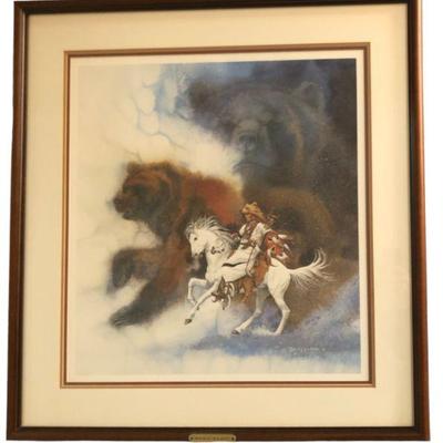 "Two Bears of the Blackfeet" BEV DOOLITTLE Signed & Numbered Lithograph