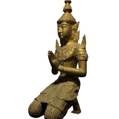 Thai Brass Temple Guardian, Thepphanom Sculpture