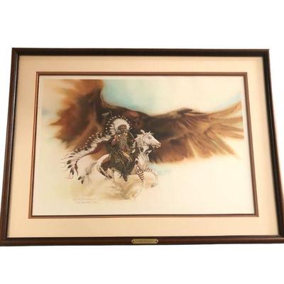 "Rushing War Eagle" BEV DOOLITTLE Signed & Numbered Lithograph
