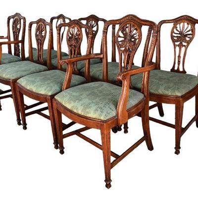 Mahogany Dining Room Chairs Set of 8 Made in England