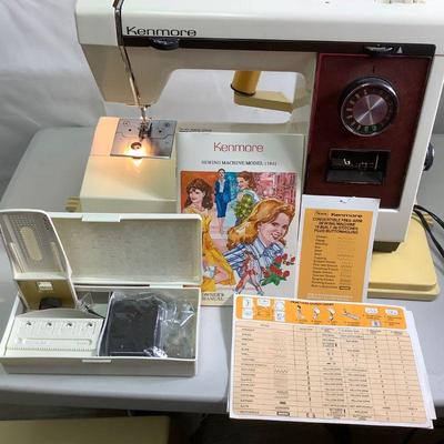 LIBE301 Kenmore Portable Sewing Machine	This machine works. Â It has 14 Built-in Stitches Plus Buttonholing. Â It comes with Owners...