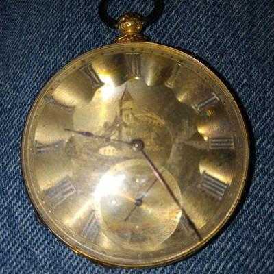 M.I. Tobias Liverpool England 18kt gold watch. Key wind. 