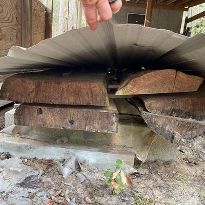 Raw lumber slabs 