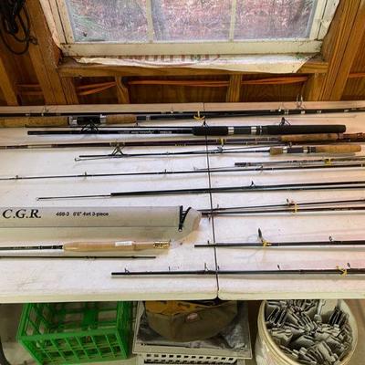 bait casting fishing poles 