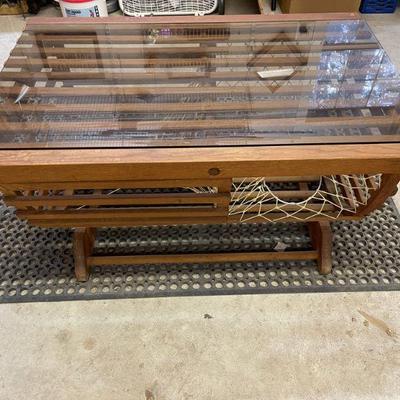teak vintage lobster trap table 