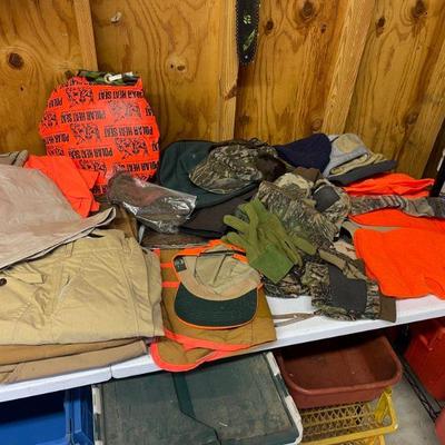 Selection of hunting clothes 