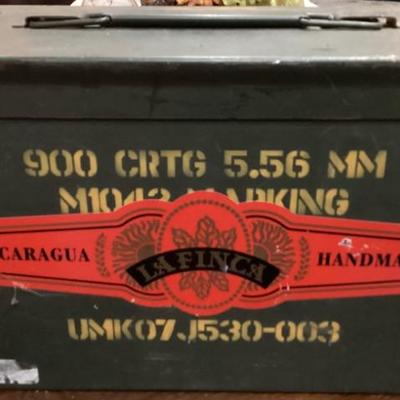 Vintage military ammo box.