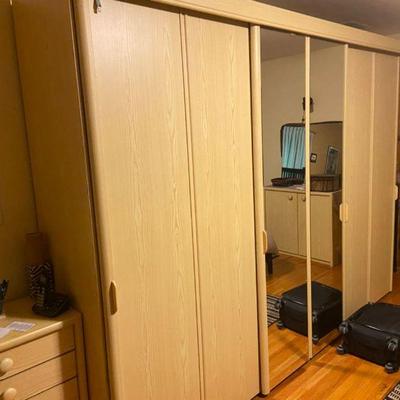Beautiful European built storage armoireâ€”3 separate pieces for easy move!