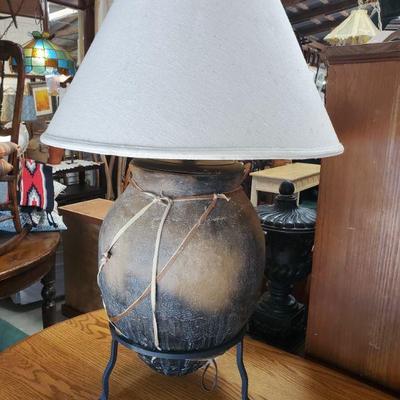 Lamp large pottery base 
