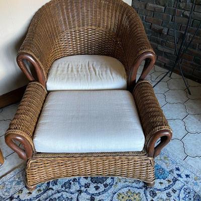Fabulous Chair & Ottoman Rattan