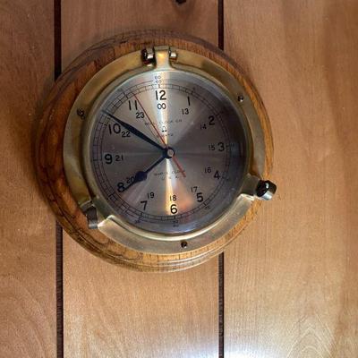 Brass Porthole Style Clock