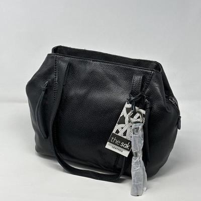 NWT! Black Leather Sak Handbag