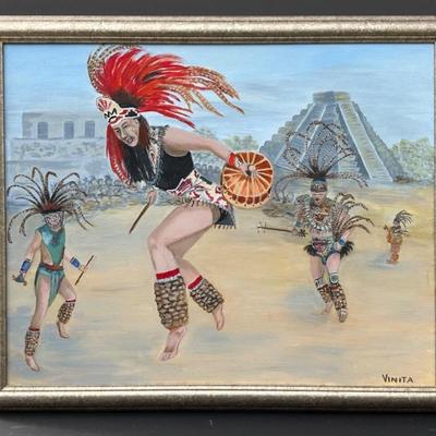 Mayan Dancer Painting 