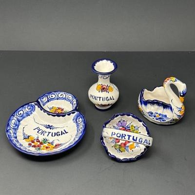 Handpainted Portugal Ceramic Pottery Pieces
