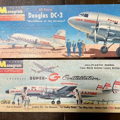 Vintage model airplane kits 