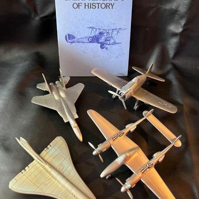 The Danbury Mint Great Aircraft of History pewter planes