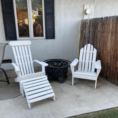 Chairs  and fire pit 