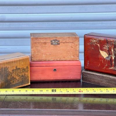 (5) Decorative Wood Boxes Feat. Lane
