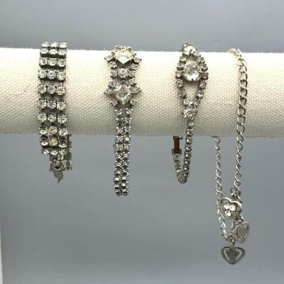 (4) Rhinestone Bracelets
