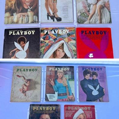 (11) Playboy Magazines 1970, 1971, 1972, 1973
