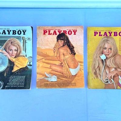 (3) Classic 1969 Playboy Magazines
