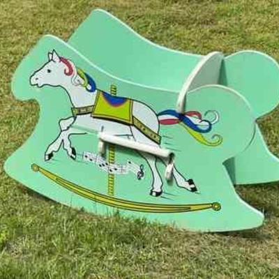 Childrenâ€™s Carousel Horse Rocking Chair
