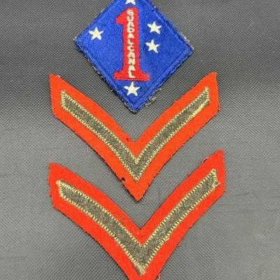 Military Stripes & Patch from Guadalcanal