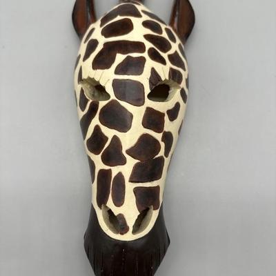 Ceramic Giraffe Head Wall Decor, Hand Painted