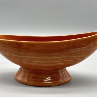 McCoy Pottery Oval Footed Bowl is 9in Long