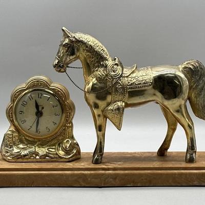 Vintage United Clock Company Horse Clock