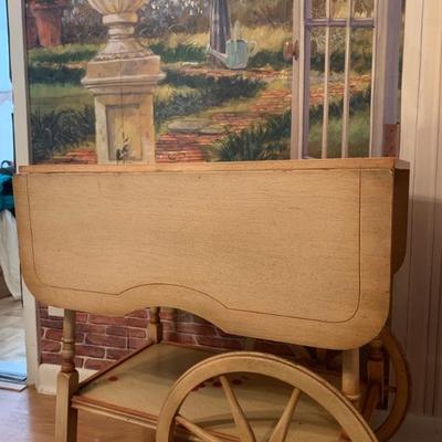 Rolling wood batcart