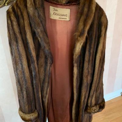 Vintage locally made Kreisman Fur coat