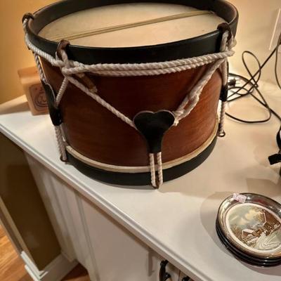 Antique drum w rope tension