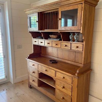 Solid Oak China Hutch / Cupboard