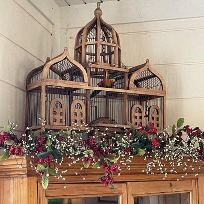 Taj Mahal Wood & Wire Bird Cage